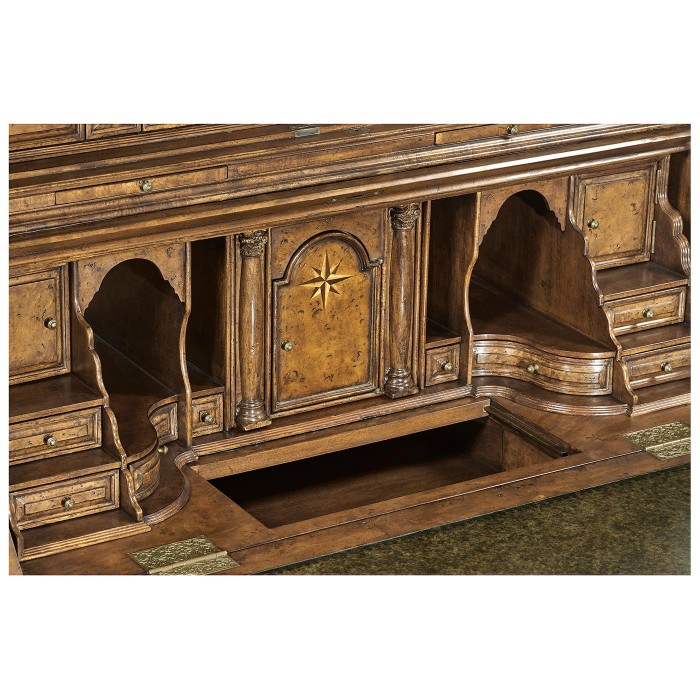 Queen Anne Pollard Bureau Cabinet with Mirrored Doors