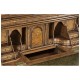 Queen Anne Pollard Bureau Cabinet with Mirrored Doors