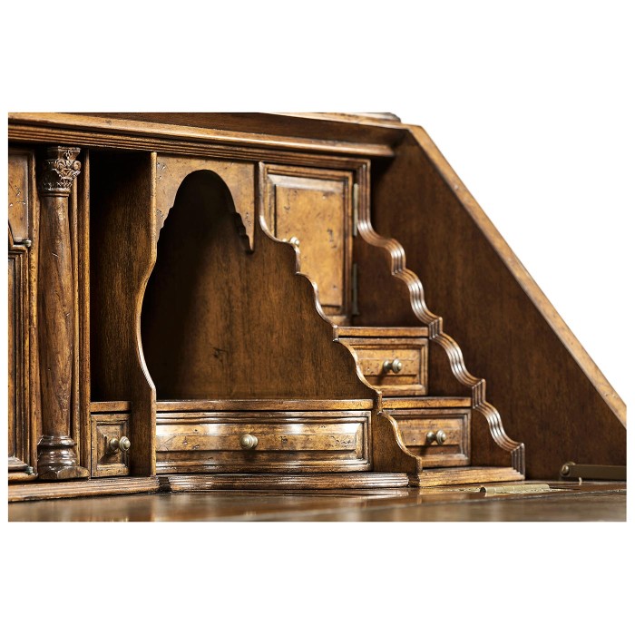 Queen Anne Pollard Bureau Cabinet with Mirrored Doors