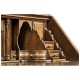 Queen Anne Pollard Bureau Cabinet with Mirrored Doors