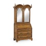 Queen Anne Pollard Bureau Cabinet with Mirrored Doors