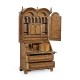Queen Anne Pollard Bureau Cabinet with Mirrored Doors