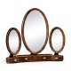 Art Deco style triple dressing mirror with stainless steel