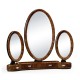 Art Deco style triple dressing mirror with stainless steel (Satin)