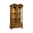 Queen Anne Pollard Veneer Bookcase with Glazed Doors