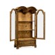 Queen Anne Pollard Veneer Bookcase with Glazed Doors