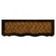 French style black finish console parquet top