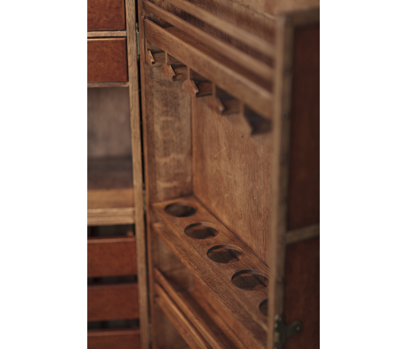 Travel Trunk Style Wine and Cocktail Cabinet