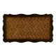 French style black finish coffee table parquet top