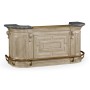 Linenfold Grey Oak Home Bar
