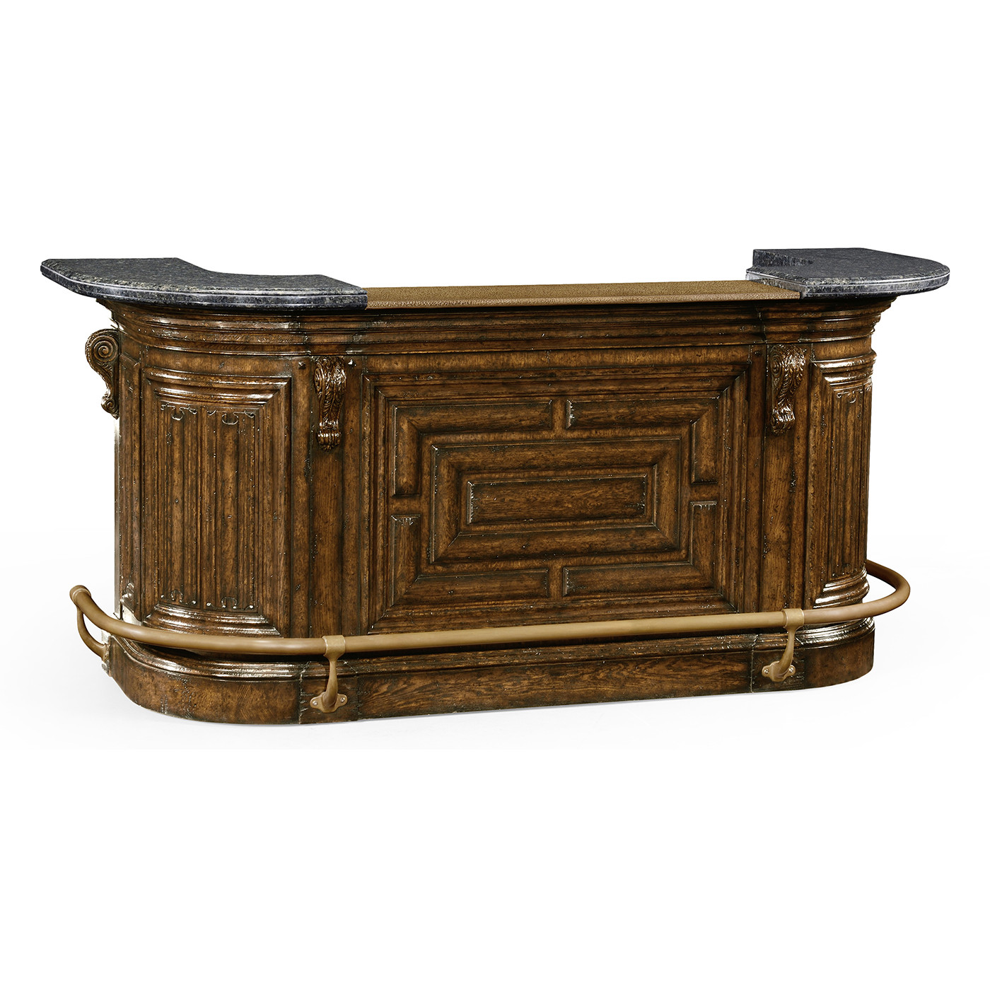 Linenfold Dark Oak Home Bar