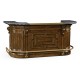 Linenfold Dark Oak Home Bar