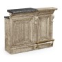 Hinged Door Panel for Linenfold Grey Oak Home Bar