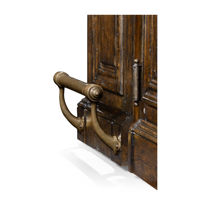Hinged Door Panel for Linenfold Dark Oak Home Bar