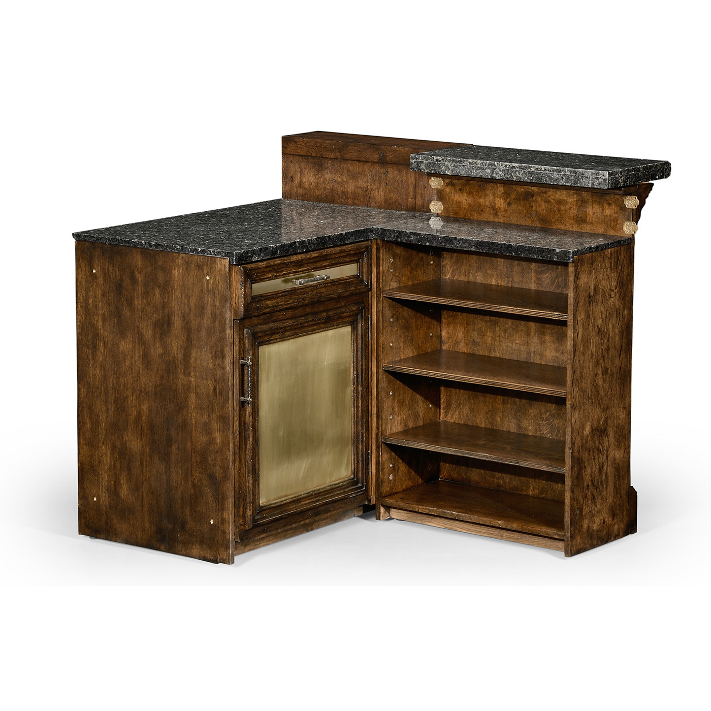 Hinged Door Panel for Linenfold Dark Oak Home Bar