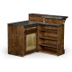 Hinged Door Panel for Linenfold Dark Oak Home Bar