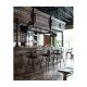 Hinged Door Panel for Linenfold Dark Oak Home Bar