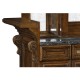 Rear Panel of Linenfold Dark Oak Home Bar
