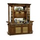 Rear Panel of Linenfold Dark Oak Home Bar