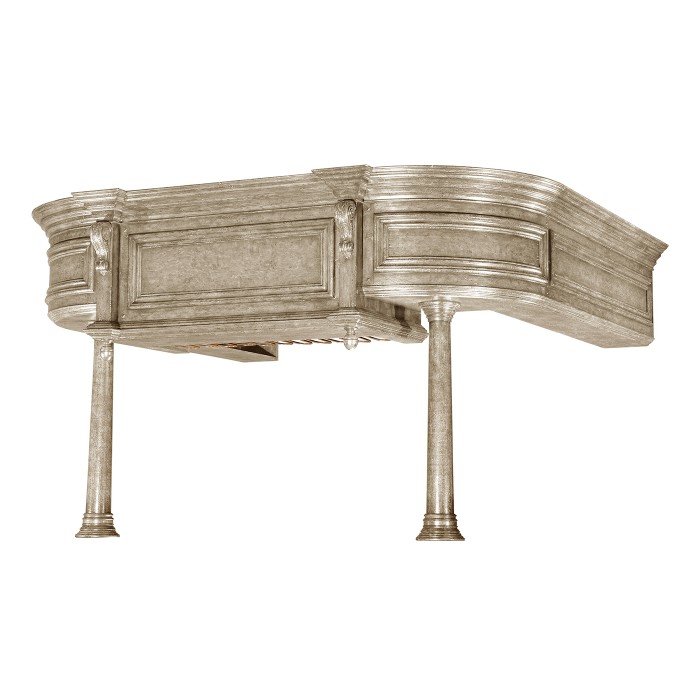 Upper Section of Linenfold Grey Oak Home Bar