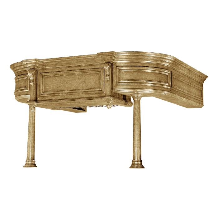 Upper Section of Linenfold Natural Oak Home Bar