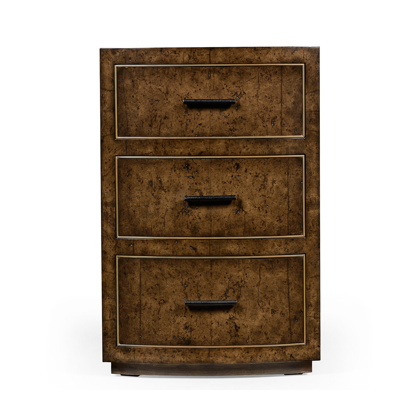 Burl oak chest three drawers