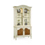 French country style white finish display cabinet