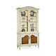 French country style white finish display cabinet