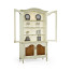 French country style white finish display cabinet