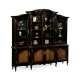 French country style black finish triple cabinet