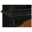French country style black finish display cabinet