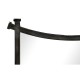 Bronze iron mirror with curved top