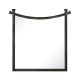 Bronze iron mirror with curved top
