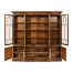 Large Gothic Walnut China Cabinet