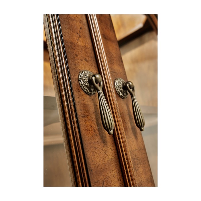 Large Gothic Walnut China Cabinet