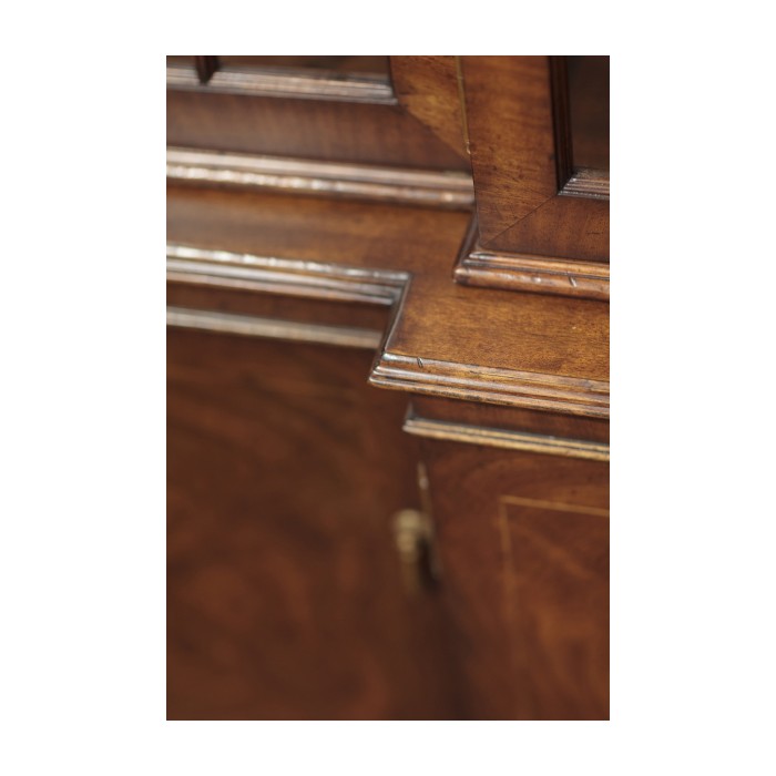Large Gothic Walnut China Cabinet
