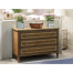 Satinwood directoire large chest of drawers