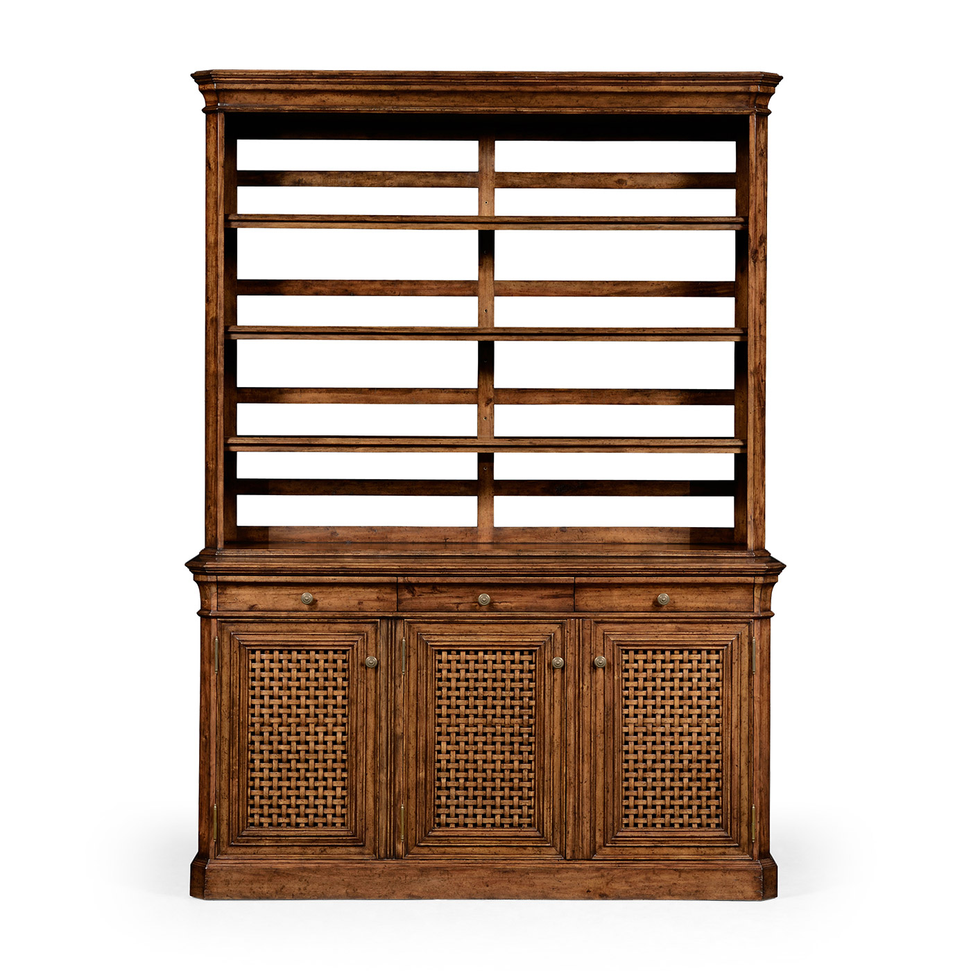 Dresser on base with lattice doors