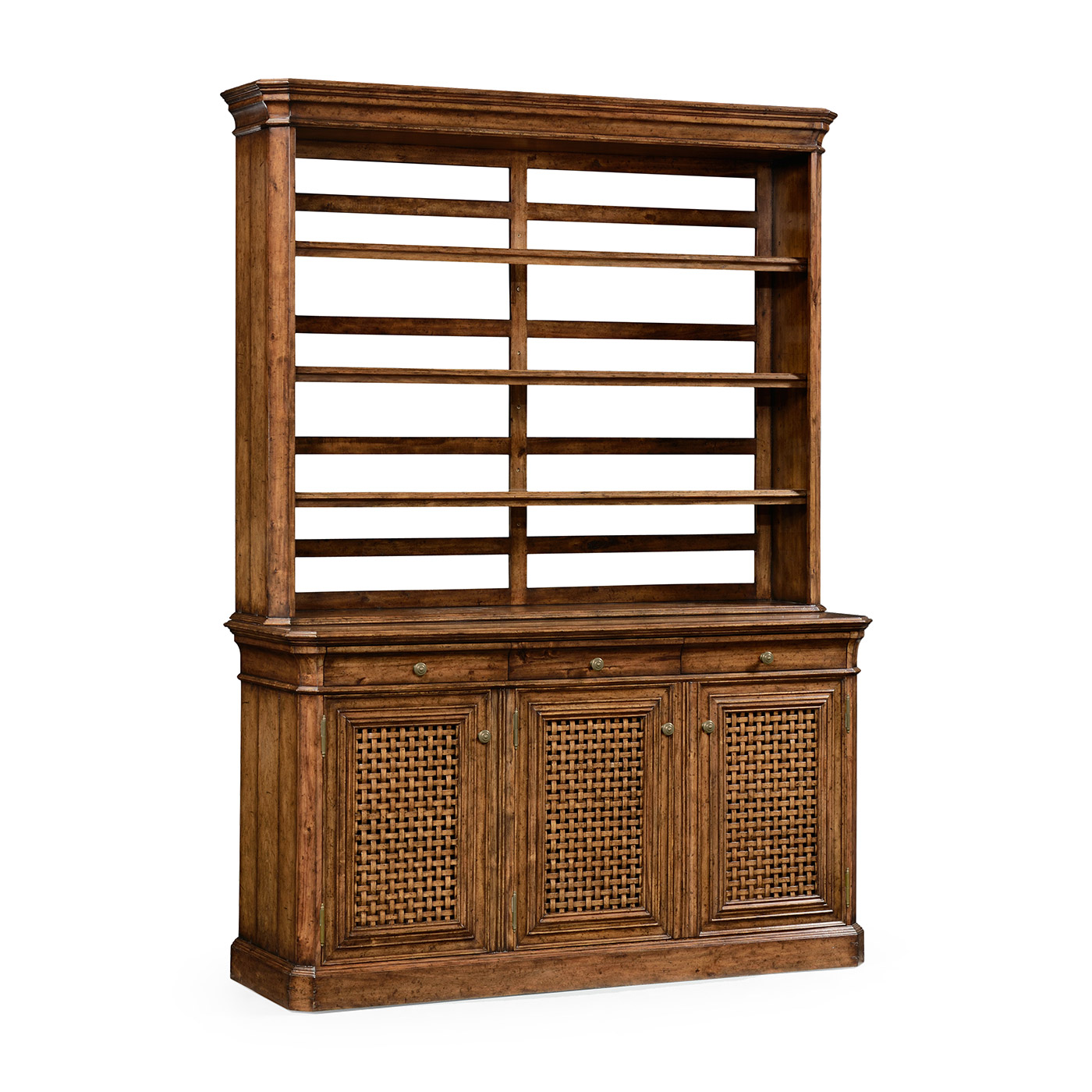 Dresser on base with lattice doors