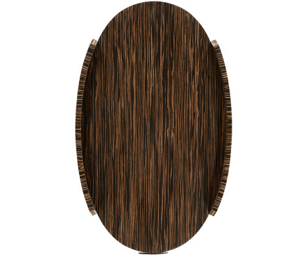 Anthracite Faux Shagreen and Macassar Ebony Side Table