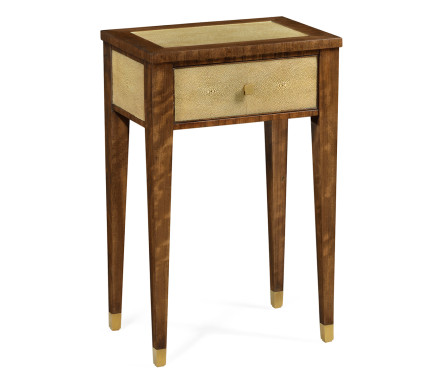 Ivory Shagreen Rectangular Lamp Table