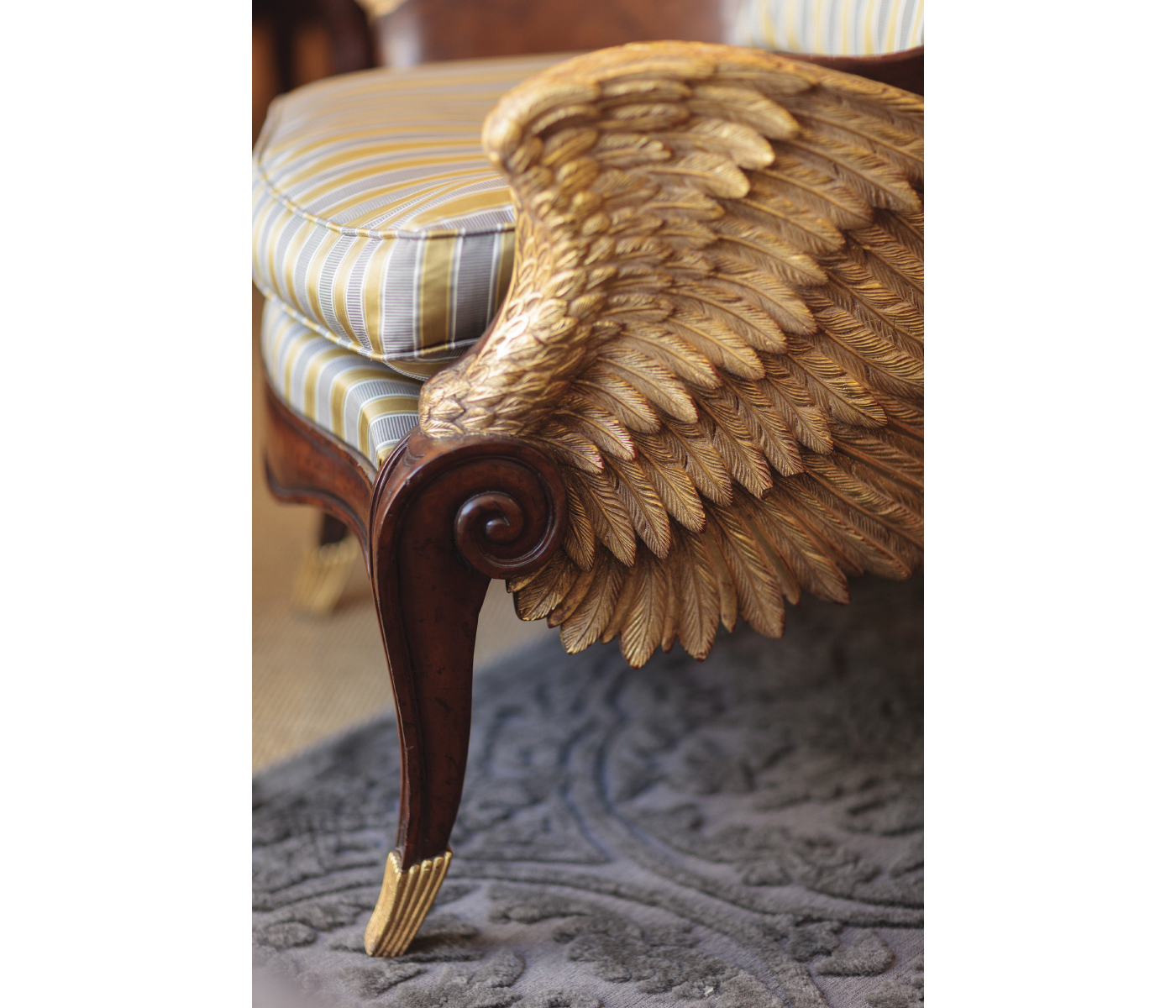 Empire Style Winged Chair