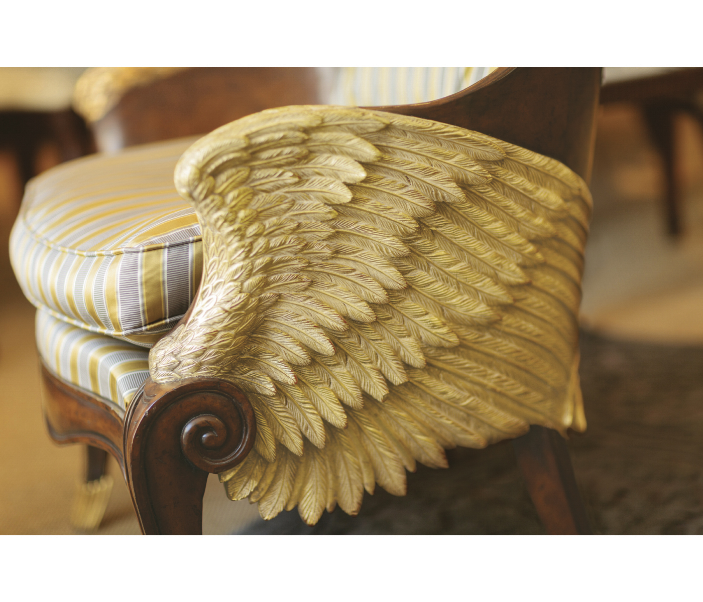 Empire Style Winged Chair
