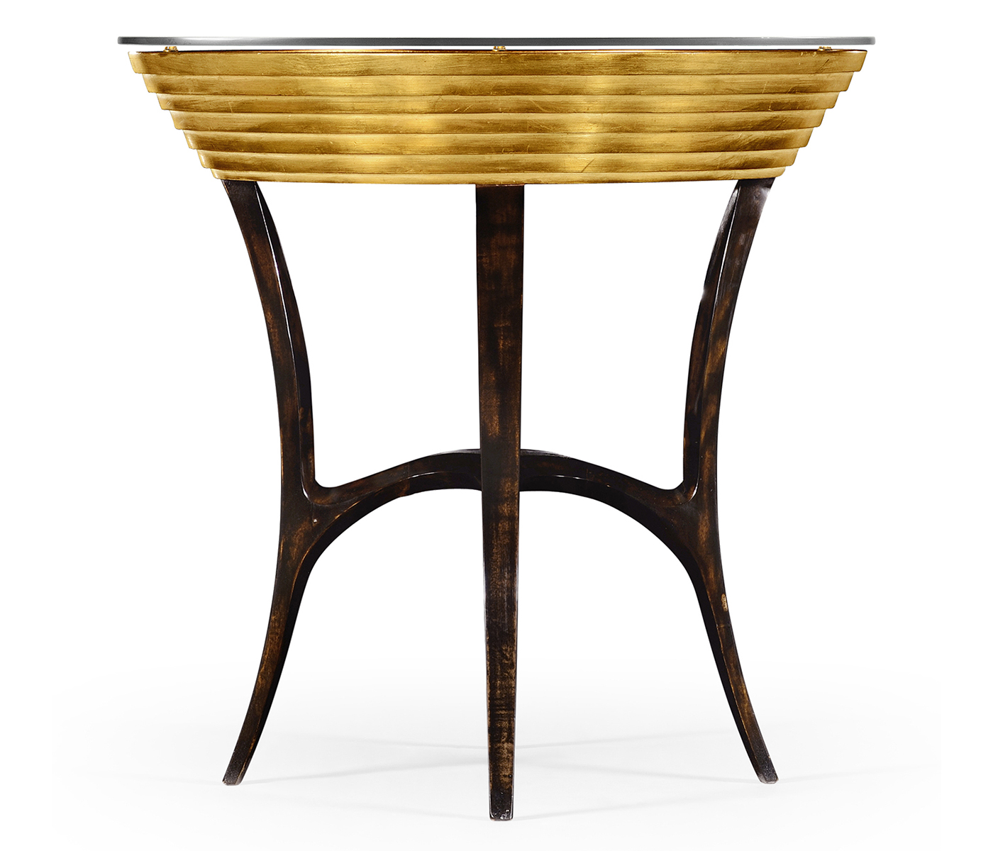 Stepped Gilded Circular Side Table