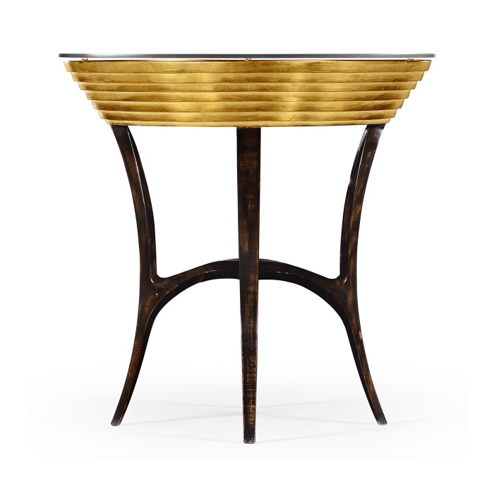 Stepped Gilded Circular Side Table