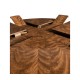 Crotch Walnut Circular Dining Table with Self–Storing Leaves 59