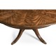 Crotch Walnut Circular Dining Table with Self–Storing Leaves 59