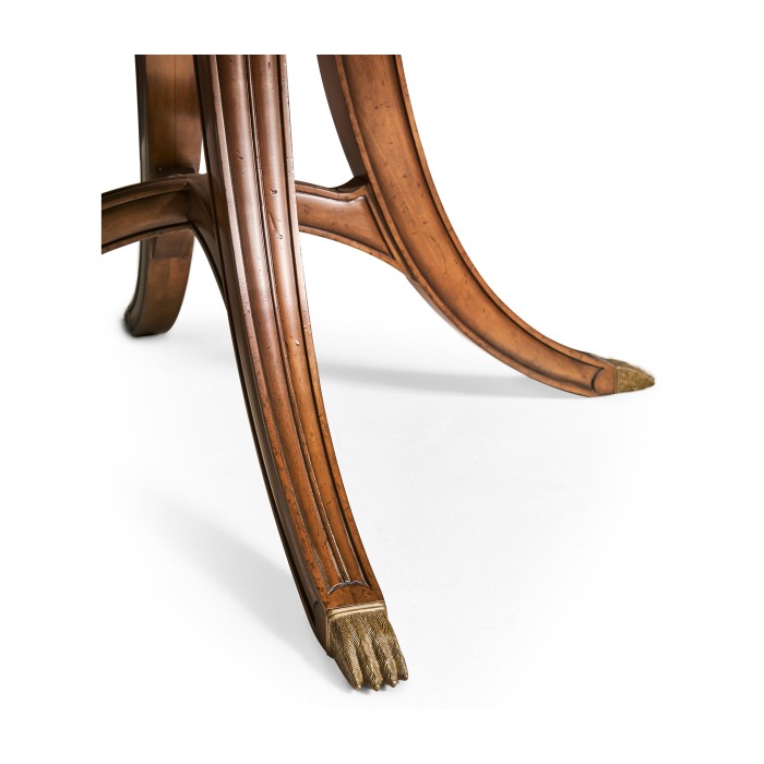 Crotch Walnut Circular Dining Table with Self–Storing Leaves 59