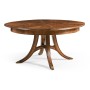 Crotch Walnut Circular Dining Table with Self–Storing Leaves 59