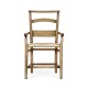 Rustic Light Driftwood Church Dining Arm Chair